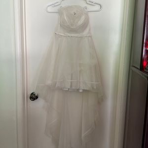 Tube white prom dress